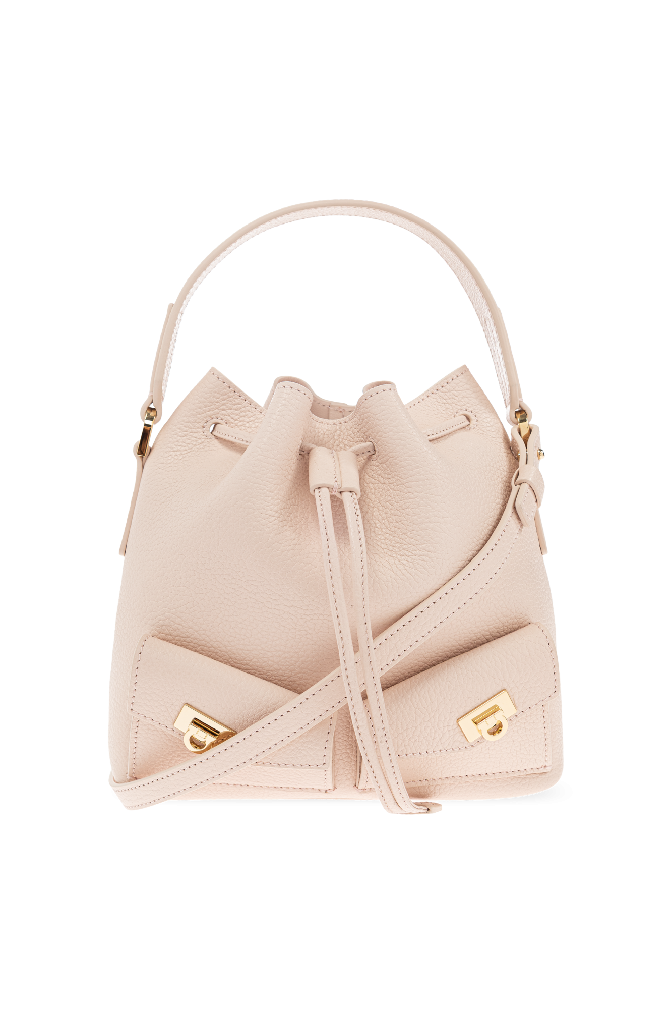 ショルダーバッグ・ポシェット Ferragamo Leather Bucket Bag With l Details Mini bucket bag with Vara bows - Women | Ferragamo